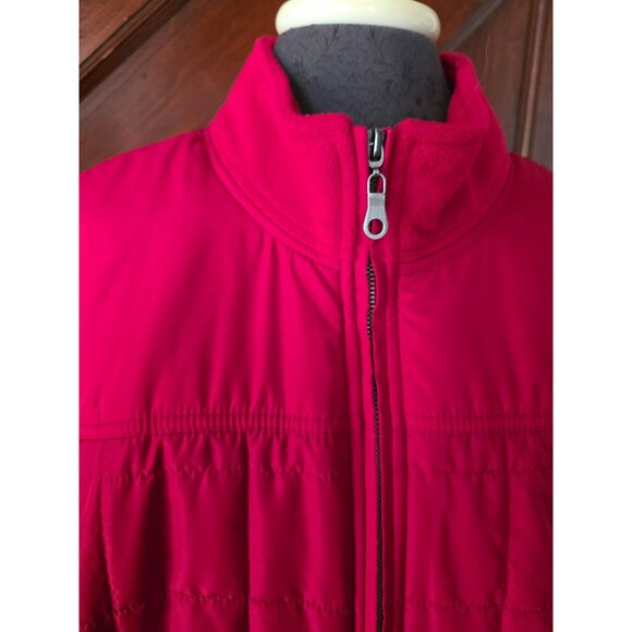 Karen Scott Sport Womens 2X Red Quilted Fleece Jacket - Picture 2 of 7